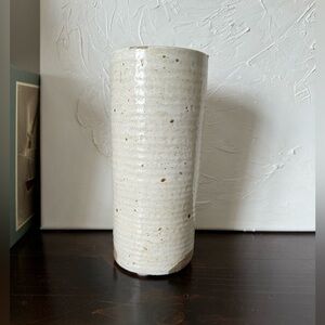 Pottery Barn speckled ceramic vase